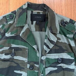 Vintage Jcrew camo shirt jacket size xs